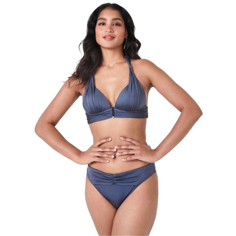 Biba Womens/Ladies Ven Ruched Front Bikini Bottoms / Gray